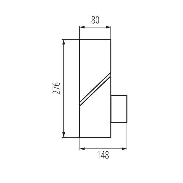 Kanlux Außenleuchte, Outdoorlampe LAVEN E27 Graphit IP44 Bewegungssensor 36547