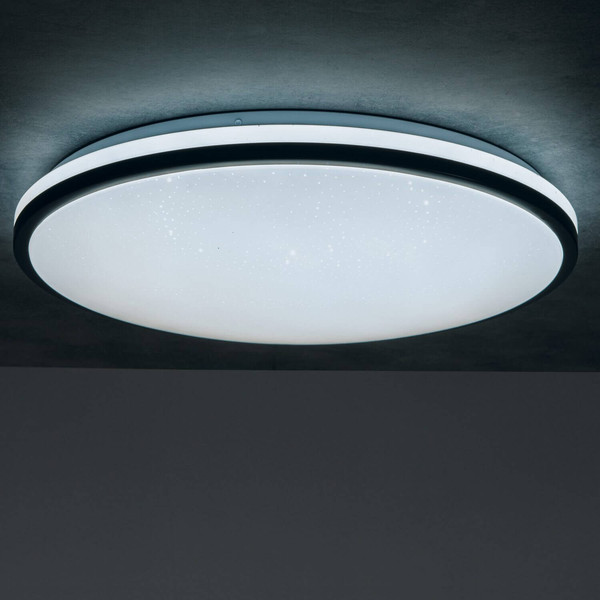 Kanlux LED Deckenleuchte Arvos 37W CCT warm-/tageslichtweiss 3000-6500K Fernbedienung Schwarz Stahl Ø50cm 37329