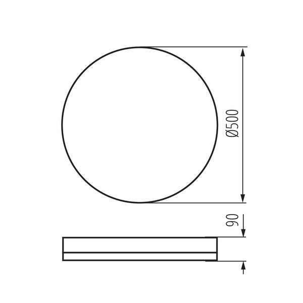 Kanlux LED Deckenleuchte Arvos 37W CCT warm-/tageslichtweiss 3000-6500K Fernbedienung Schwarz Stahl Ø50cm 37329