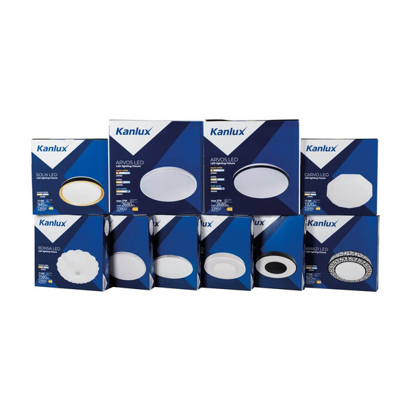 Kanlux LED Deckenleuchte Arvos 37W CCT warm-/tageslichtweiss 3000-6500K Fernbedienung Weiß Stahl Ø50cm 37332