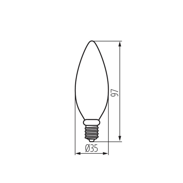 Kanlux LED Filament Kerze XLED EX E14 C35 3,8W 806lm neutralweiss 4000K 37341