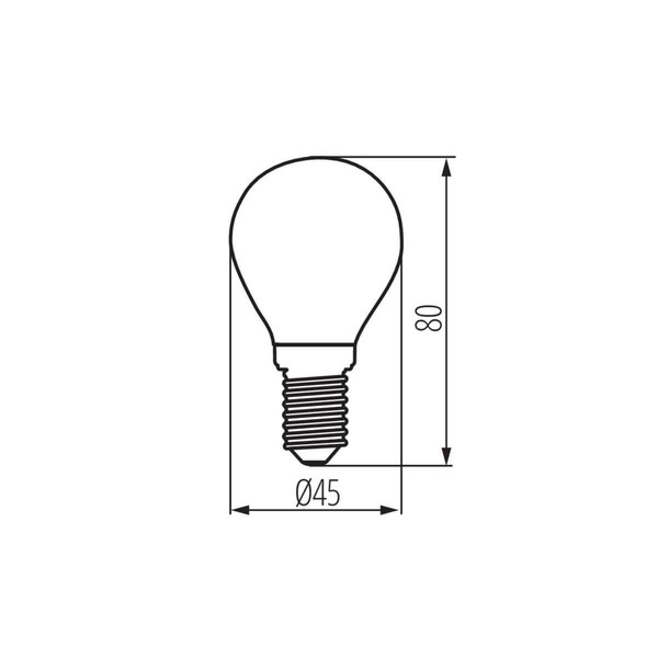 Kanlux LED Filament Tropfen XLED EX E14 G45 3,8W 806lm warmweiss 2700K 37342