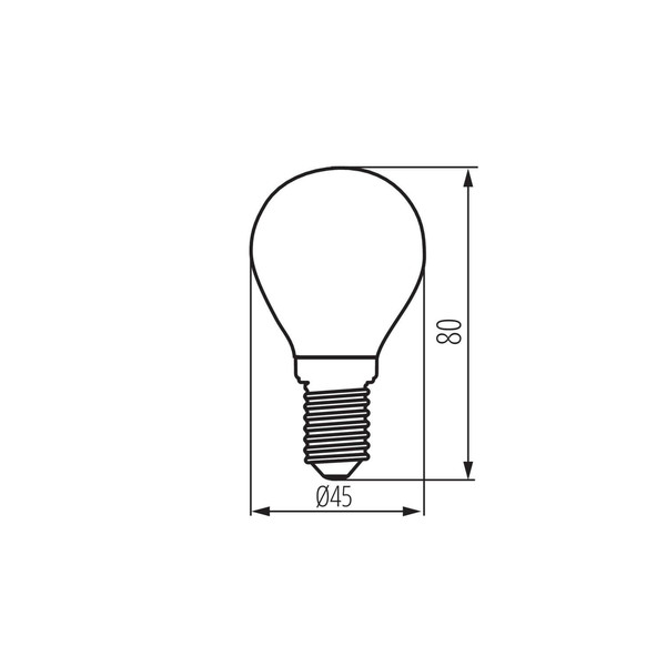 Kanlux LED Filament Tropfen XLED E14 G45 7W 1055lm warmweiss 2700K 37386