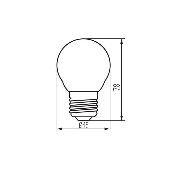 Kanlux LED Filament Tropfen XLED E27 G45 7W 1055lm warmweiss 2700K 37388