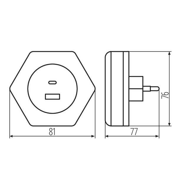 Kanlux LED Nachtlicht Bola warmweiss 3000K Weiß 37397