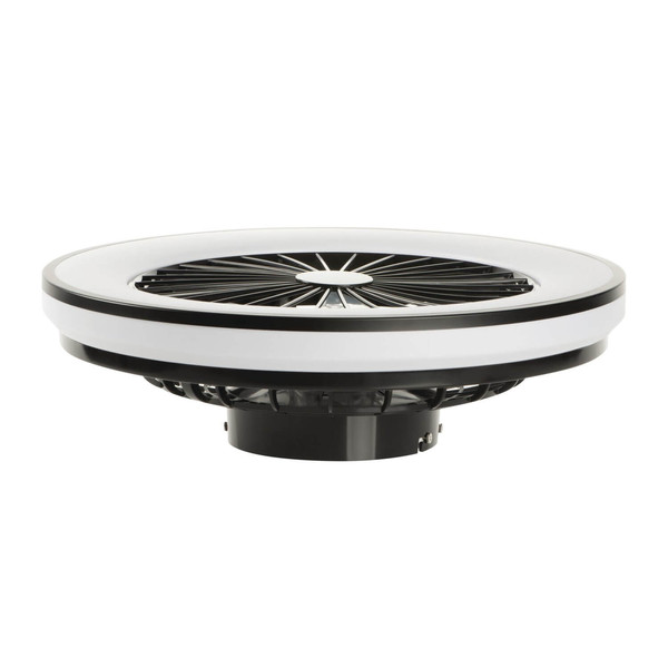 Kanlux LED Deckenleuchte mit Ventilator Plave 48W CCT warm-/neutral-/tageslichtweiss 3000K/4000K/6500K Fernbedienung Schwarz Weiß Ø48,5cm 38033