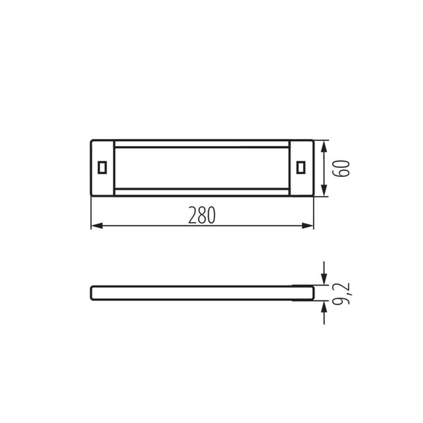 Kanlux LED Unterbauleuchte Daxa 5W CCT warm-/neutral-/tageslichtweiss 3000K/4000K/5500K dimmbar mit Sensor Weiß Aluminium 38122