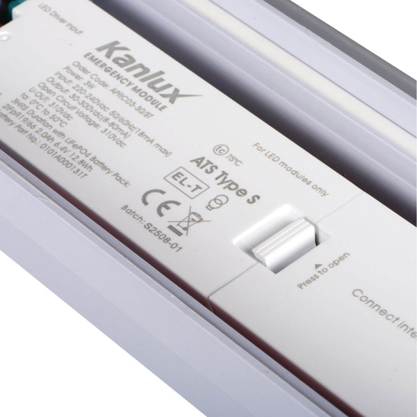 Kanlux LED Notleuchte MAH Pro 38W einstellbar neutralweiss 4000K IP66 Notlicht Grau 120cm 38147