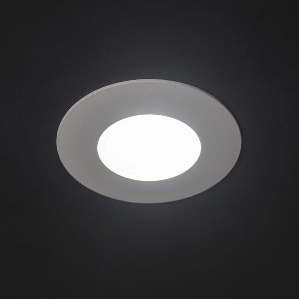 Kanlux LED Downlight Fizu 5,5W CCT warm-/neutral-/tageslichtweiss 3000K/4000K/6500K IP65 Weiß Ø8cm 38268