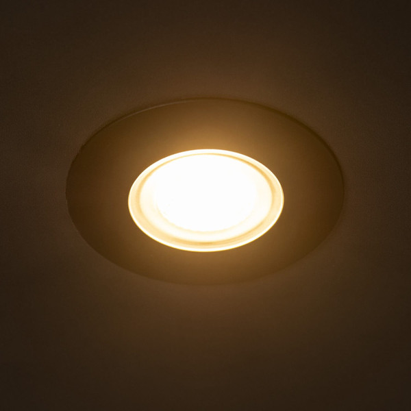 Kanlux LED Downlight Fizu 5,5W CCT warm-/neutral-/tageslichtweiss 3000K/4000K/6500K IP65 Schwarz Ø8cm 38269