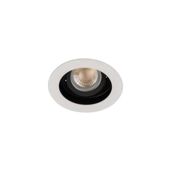 Kanlux Einbaurahmen Aret GU10/GU5,3 Weiß Schwarz Aluminium Ø10cm 38360
