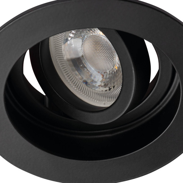 Kanlux Einbaurahmen Aret GU10/GU5,3 Schwarz Aluminium Ø10cm 38362
