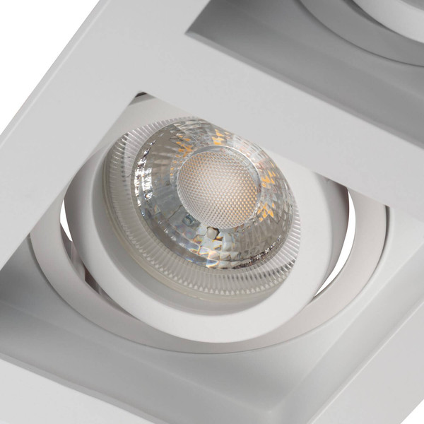 Kanlux Einbaurahmen Aret 2-flammig 2xGU10/GU5,3 Weiß Aluminium 18,5x10cm 38367