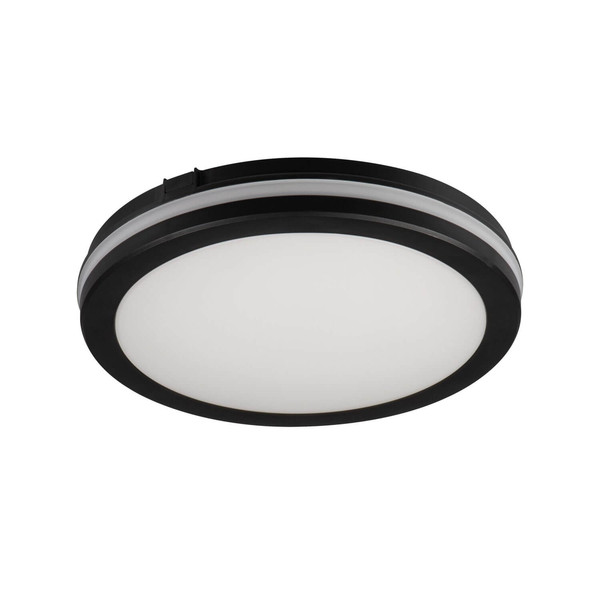 Kanlux LED Deckenleuchte Beno 30W CCT warm-/neutral-/tageslichtweiss 3000K/4000K/6500K IP65 Schwarz Ø30cm 38385