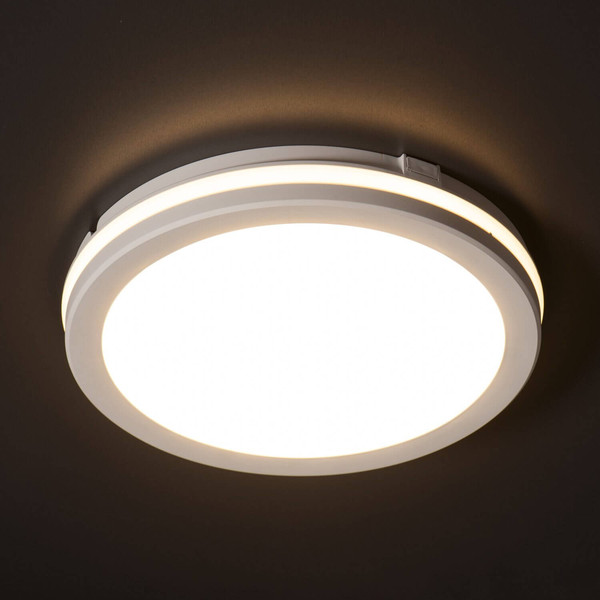 Kanlux LED Deckenleuchte Beno 40W CCT warm-/neutral-/tageslichtweiss 3000K/4000K/6500K IP65 Weiß Ø40cm 38386