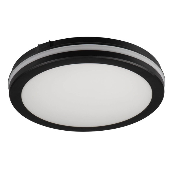 Kanlux LED Deckenleuchte Beno 40W CCT warm-/neutral-/tageslichtweiss 3000K/4000K/6500K IP65 Schwarz Ø40cm 38387