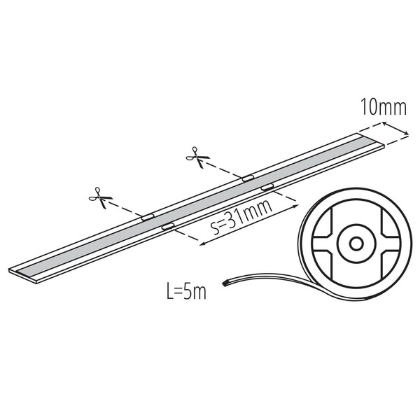 Kanlux LED Streifen 5m LCOB 15W/m 24V RGB IP65 10mm 38431