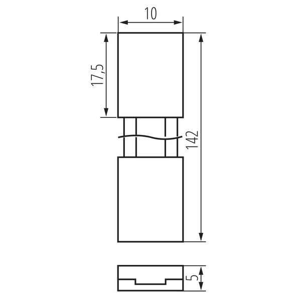 Kanlux Verbinder für LED Streifen einfarbig 8mm Verbindungskabel 38471