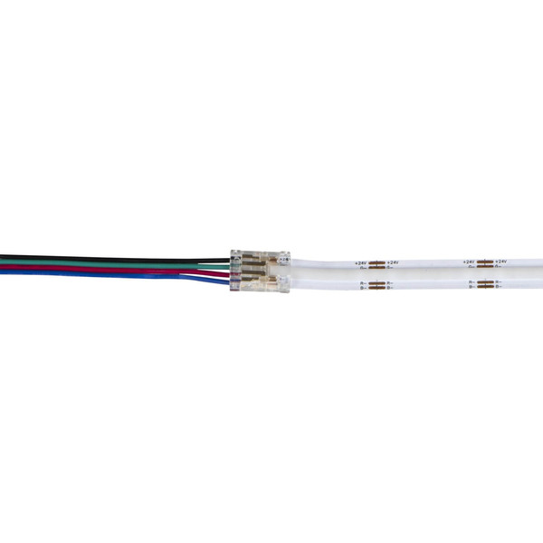 Kanlux Einspeiseverbinder für LED Streifen RGB 10mm mit Kabel 38475