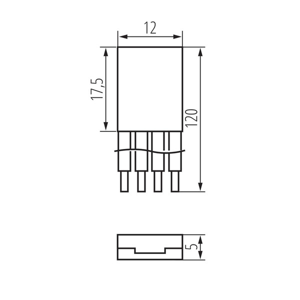 Kanlux Einspeiseverbinder für LED Streifen RGB 10mm mit Kabel 38475