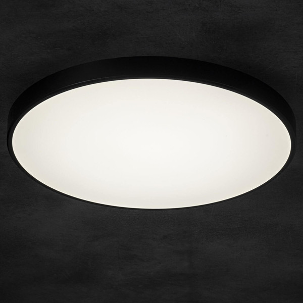 Kanlux LED Deckenleuchte S Plafon 20W CCT warm-/tageslichtweiss 3000-6500K dimmbar WLAN App Schwarz Ø39cm 38610