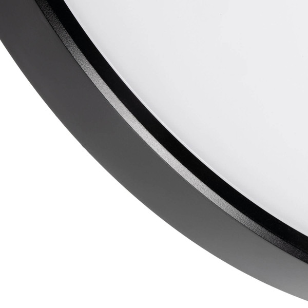 Kanlux LED Deckenleuchte S Plafon 20W CCT warm-/tageslichtweiss 3000-6500K dimmbar WLAN App Schwarz Ø39cm 38610