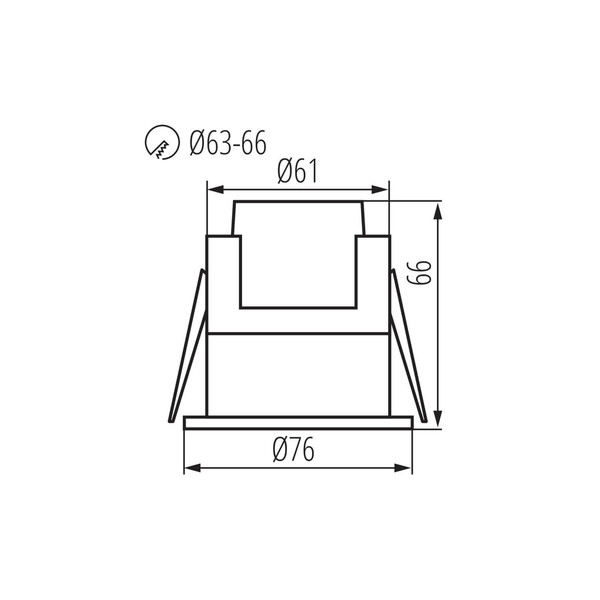 Kanlux Bewegungsmelder Presensor HF Decke Einbau IP65 Weiß 38752