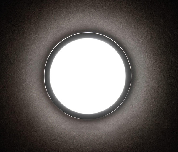 Kanlux LED Deckenleuchte Beno rund 18W einstellbar CCT warm-/neutralweiss 3000K/3500K/4000K Bewegungsmelder IP65 Weiß Ø22cm 38777