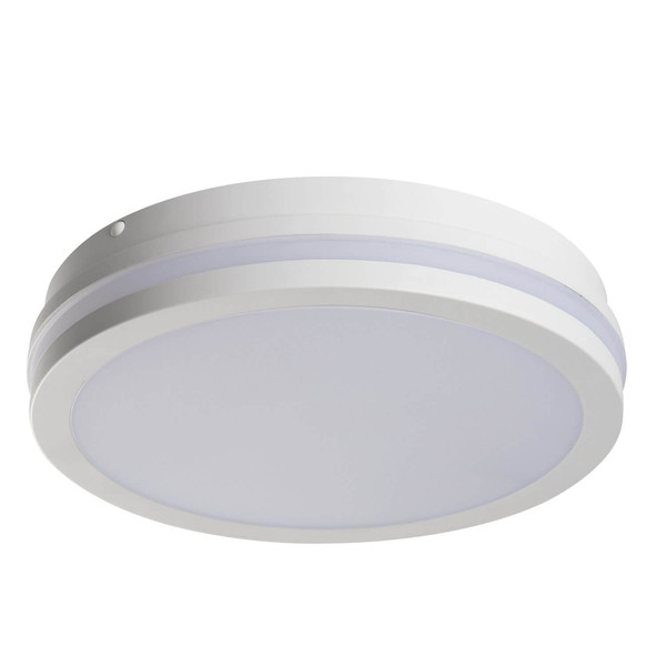 Kanlux LED Deckenleuchte Beno rund 30W einstellbar CCT warm-/neutralweiss 3000K/3500K/4000K IP65 Weiß Ø26cm 38786