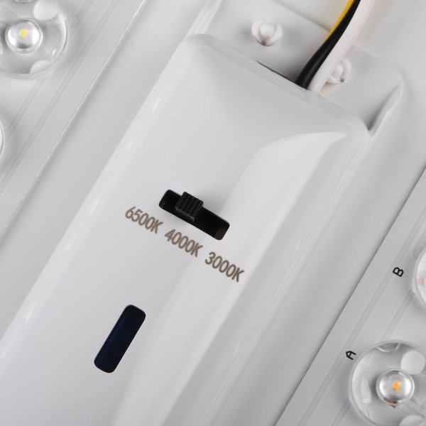 Kanlux LED Langfeldleuchte Lincea 24W einstellbar CCT warm-/neutral-/tageslichtweiss 3000K/4000K/6500K Weiß Stahl 70x17cm 38795