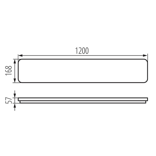 Kanlux LED Langfeldleuchte Lincea 45W einstellbar CCT warm-/neutral-/tageslichtweiss 3000K/4000K/6500K Weiß Stahl 120x17cm 38796
