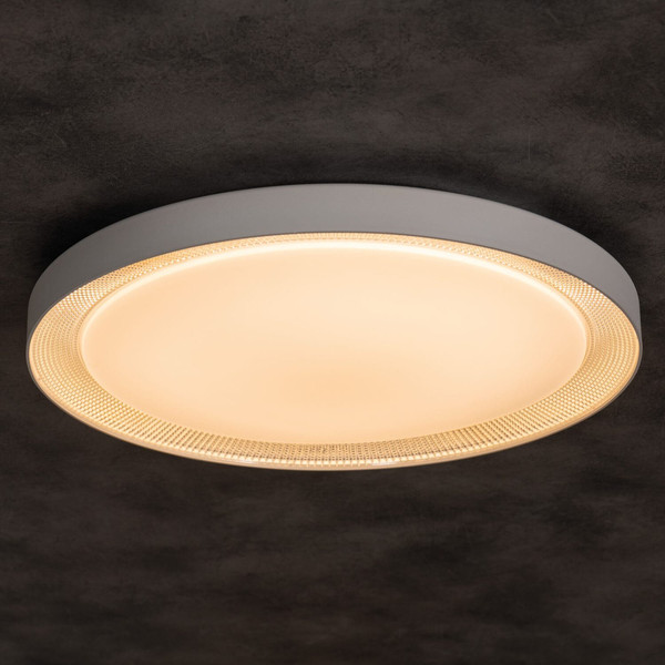 Kanlux LED Deckenleuchte Anbar 37W CCT warm-/tageslichtweiss 3000-6500K Fernbedienung Weiß Stahl Ø55cm 38931