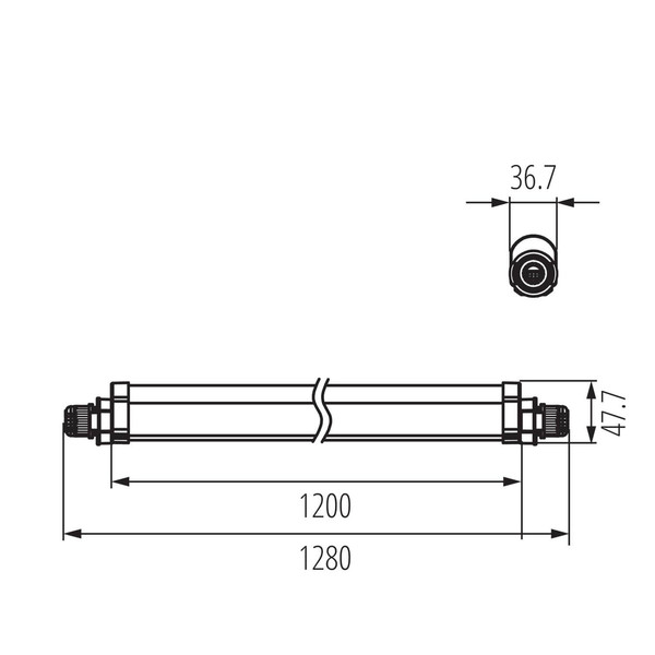 Kanlux LED Feuchtraumleuchte TP Slim 40W neutralweiss 4000K IP65 durchgangsverdrahtet Weiß 124cm 38942