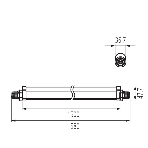 Kanlux 38943 TP SLIM TW LED Langfeldleuchte 50W 4000K Neutralweiss IP65