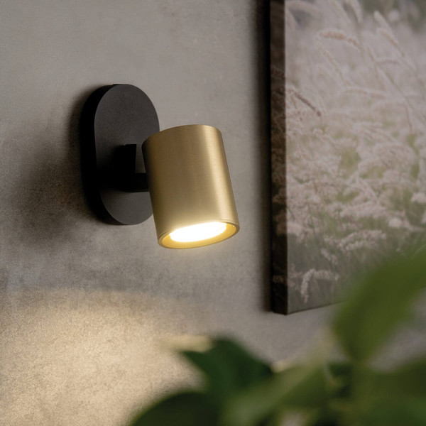 Kanlux Deckenstrahler Laurin 2-flammig 2xGU10 Schwarz Gold Aluminium 38961