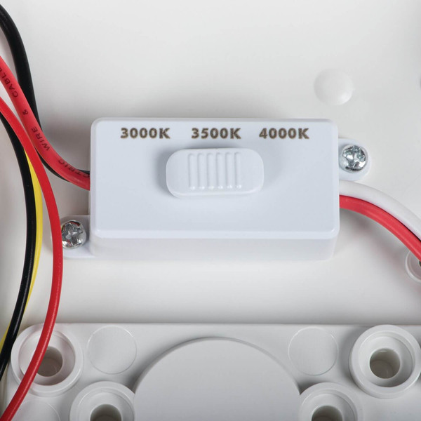 Kanlux LED Deckenleuchte Daber 20W einstellbar CCT warm-/neutralweiss 3000K/3500K/4000K Bewegungsmelder IP66 Weiß Ø30cm 39025