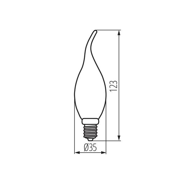 Kanlux LED Filament Kerze XLED E14 C35 1,8W 250lm neutralweiss 4000K 39081