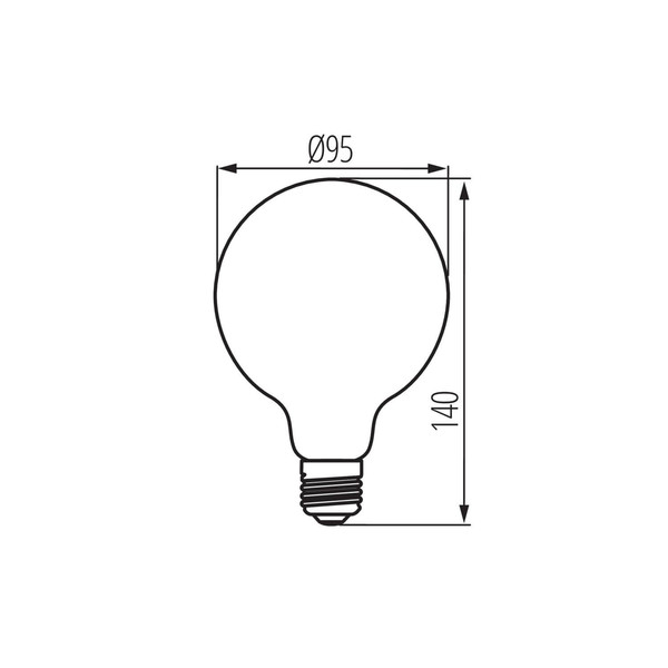 Kanlux LED Filament Globe XLED E27 G95 10,5W 1521lm neutralweiss 4000K 39087
