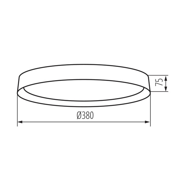 Kanlux LED Deckenleuchte Soln 25W CCT warm-/tageslichtweiss 2700-6500K 90Ra dimmbar Fernbedienung Weiß Gold Metall Ø38cm 39110