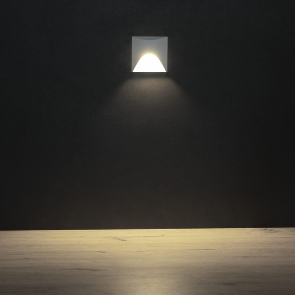 Kanlux LED Wandeinbauleuchte Exin 2,5W neutralweiss 4000K IP65 Weiß Aluminium 39138