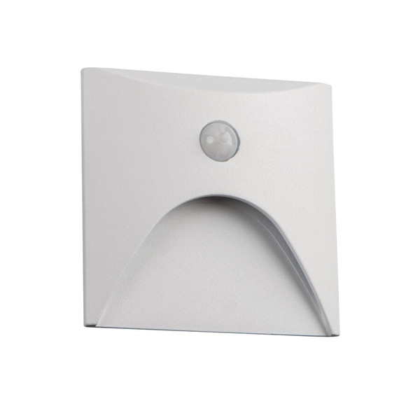 Kanlux LED Wandeinbauleuchte Exin 2,5W neutralweiss 4000K Bewegungsmelder IP65 Weiß Aluminium 39141