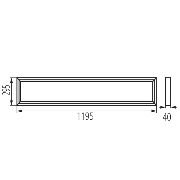 Kanlux LED Panel Aufbau Blingo 34W neutralweiss 4000K 90Ra UGR19 Weiß Stahl 119,5x29,5cm 39173