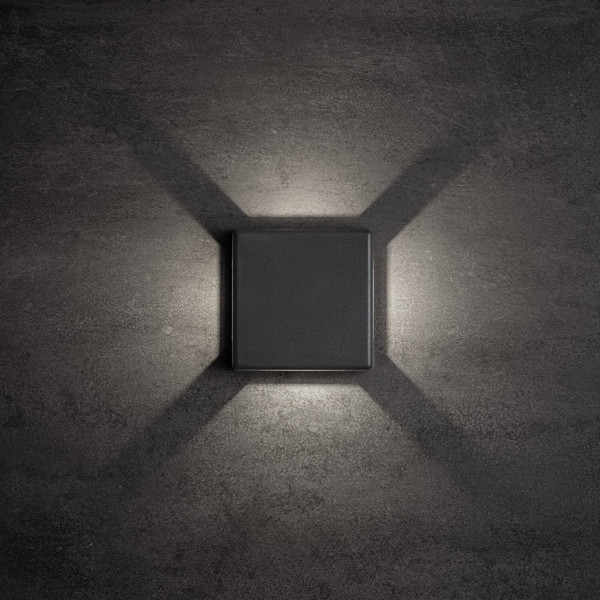 Kanlux LED Außenwandleuchte Refazi flach 6W neutralweiss 4000K IP54 Graphit 39181