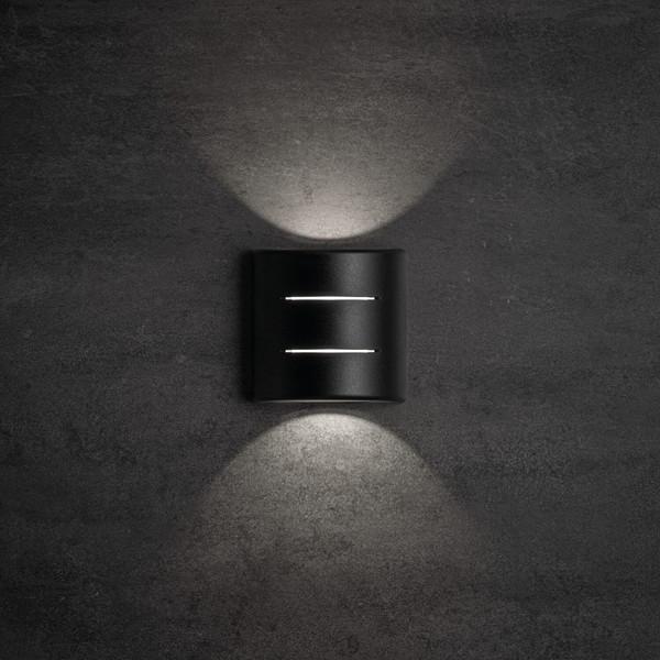 Kanlux LED Außenwandleuchte Refazi halbrund 6W neutralweiss 4000K IP54 Schwarz 39185