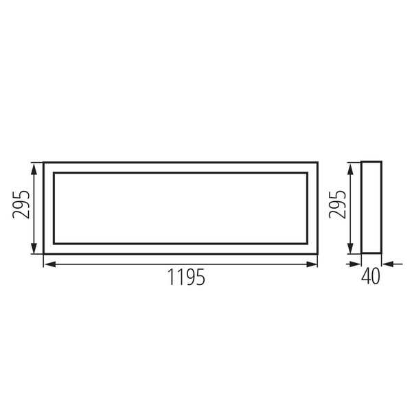 Kanlux LED Panel Aufbau Blingo 40W CCT warm-/neutral-/tageslichtweiss 3000K/4000K/6500K 90Ra Weiß Stahl 119,5x29,5cm 39232