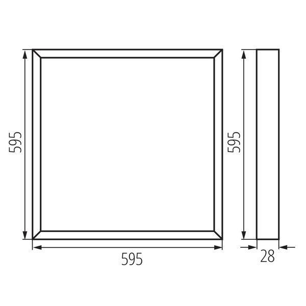 Kanlux LED Panel Blingo 38W CCT warm-/neutral-/tageslichtweiss 3000K/4000K/6500K 90Ra Weiß Stahl 59,5x59,5cm 39234