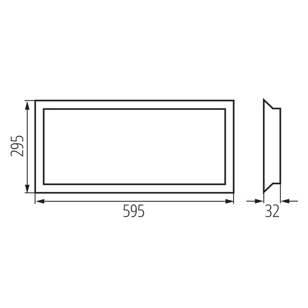 Kanlux LED Panel Blingo 24W neutralweiss 4000K 90Ra IP54 UGR19 Weiß Stahl 59,5x29,5cm 39238