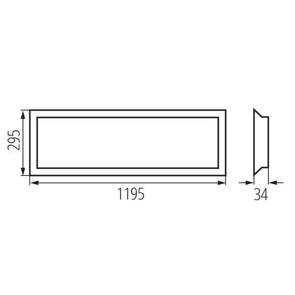 Kanlux LED Panel Blingo 40W neutralweiss 4000K 90Ra IP54 UGR19 Weiß Stahl 119,5x29,5cm 39240