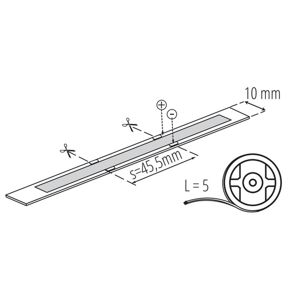 Kanlux LED Streifen 5m LCOB 14W/m 24V tageslichtweiss 6500K 90Ra dimmbar IP65 10mm 39415