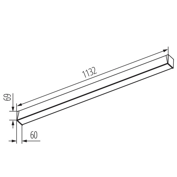 Kanlux LED Langfeldleuchte Arborea 23W warmweiss 3000K opal Holzoptik braun Stahl 114cm 39472